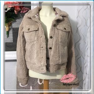 Joyfolie | Aneesa Sherpa Jacket Sz 14 for girls.